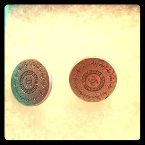 Authentic Chanel buttons converted into earings